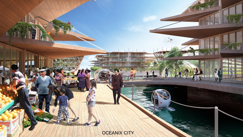 Illustration for article titled Así es el diseño del ambicioso plan para una ciudad flotante capaz de soportar huracanes de categoría 5